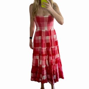 POLO Ralph Lauren Plaid Spaghetti Strap Maxi Dress